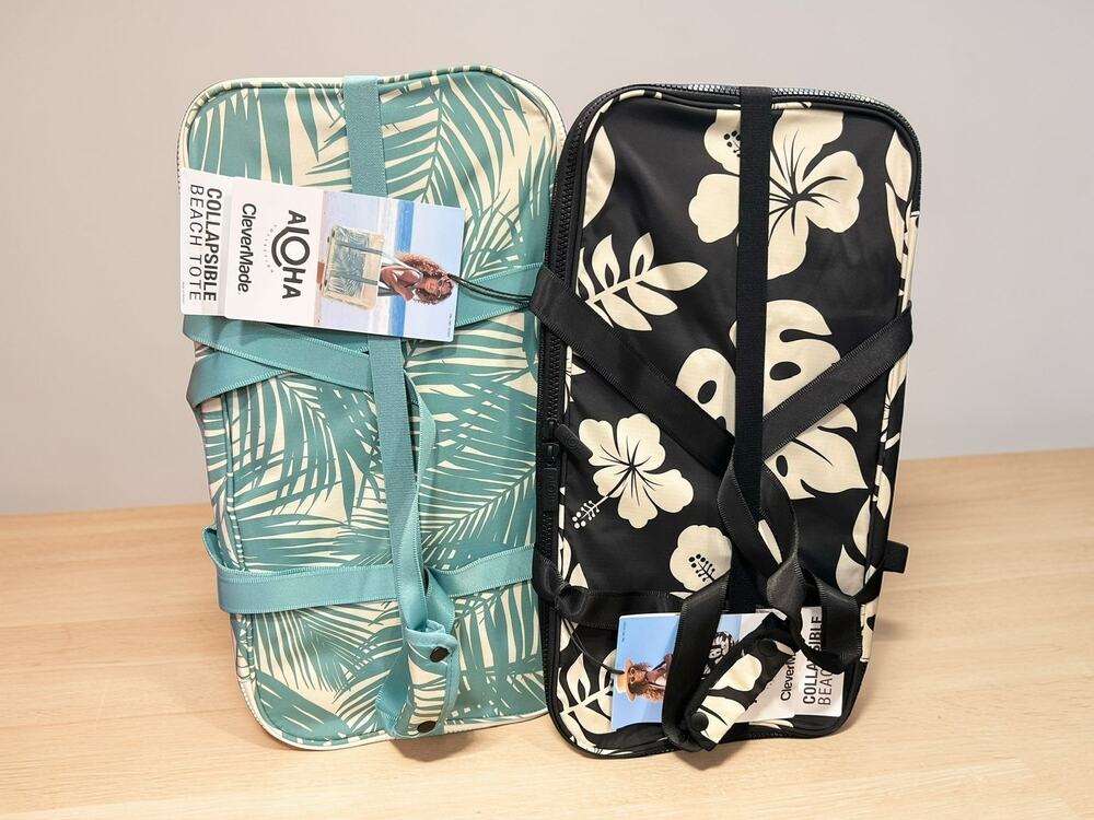Copied - Aloha Collection CleverMade Collapsible Beach Tote Bag Set of 2 Hawaii